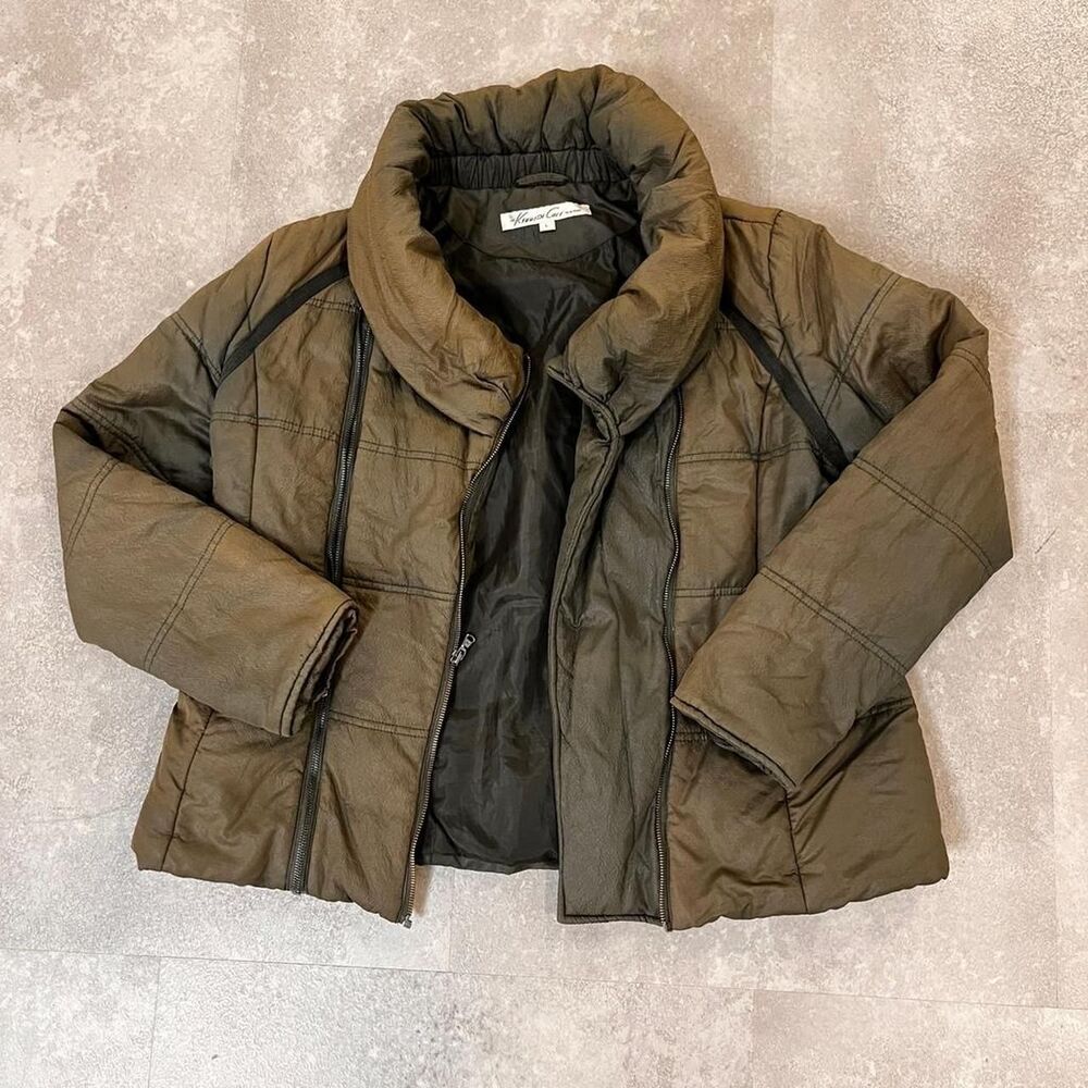Kenneth-cole Women's Khaki and Brown Jacket